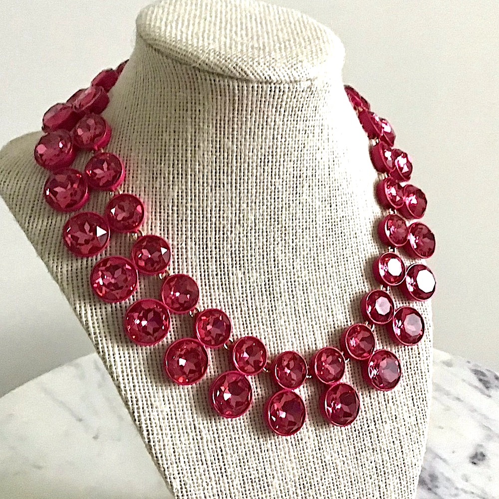 J.Crew Statement Necklace Gemstones Brûlée Crystals New With Tag - Picture 3 of 8